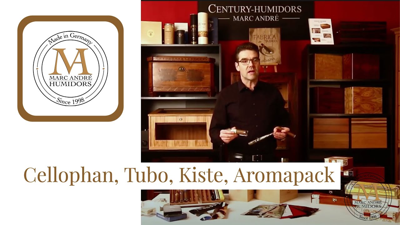 Der Humidor by Marc André- Cellophan, Tubo, Kiste, Aromapack