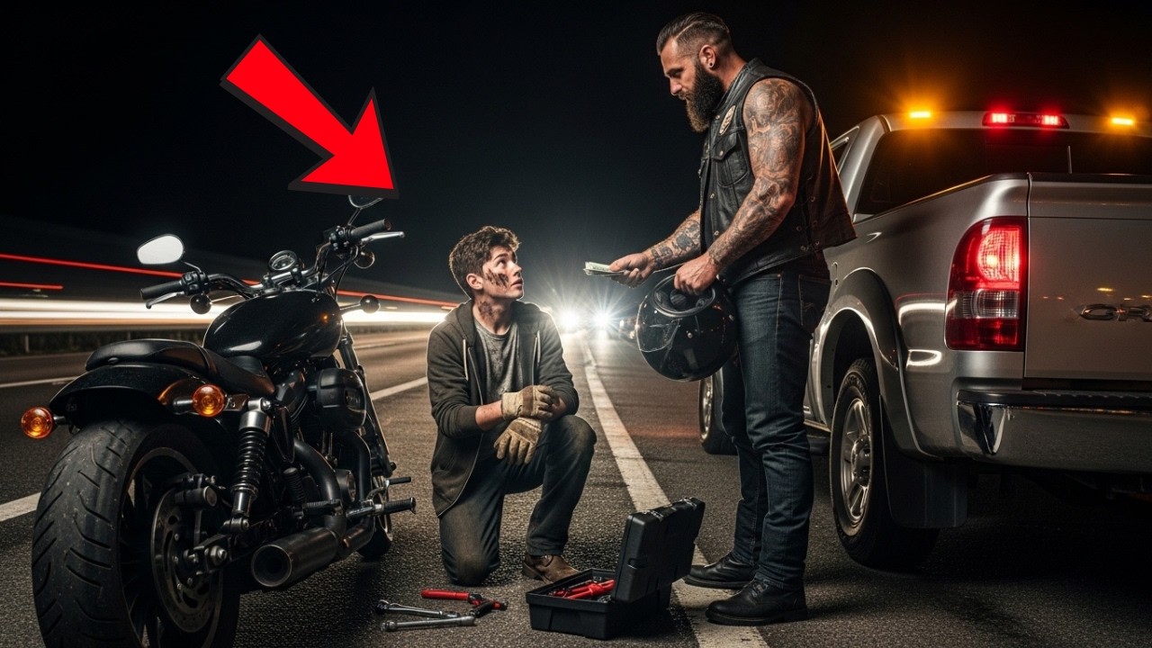 Teen Fixed a Biker’s Flat for Free on the Highway — At Dawn, 500 Bikes Arrived at His Shop