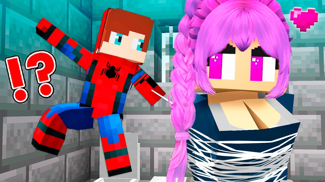 Джей Джей, Человек-паук, спасает полицию Руми! Но у него проблемы в Minecraft?! - Maizen Minecraf...