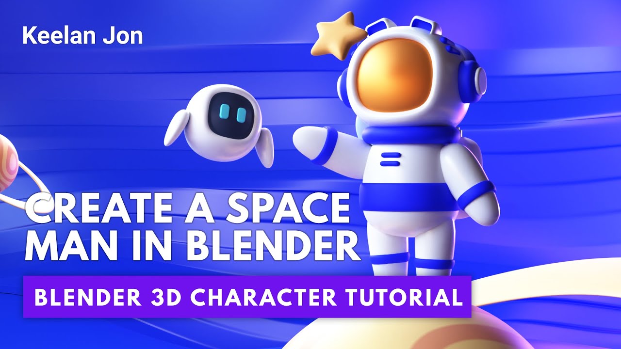 Blender Character Modeling Tutorial - Model an Astronaut Character - Blender 2.91 Tutorial