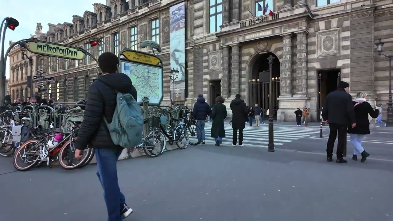 Paris Winter Walk ❄️🇫🇷 | Beautiful Streets of Paris in Winter | 4K SLOW TV
