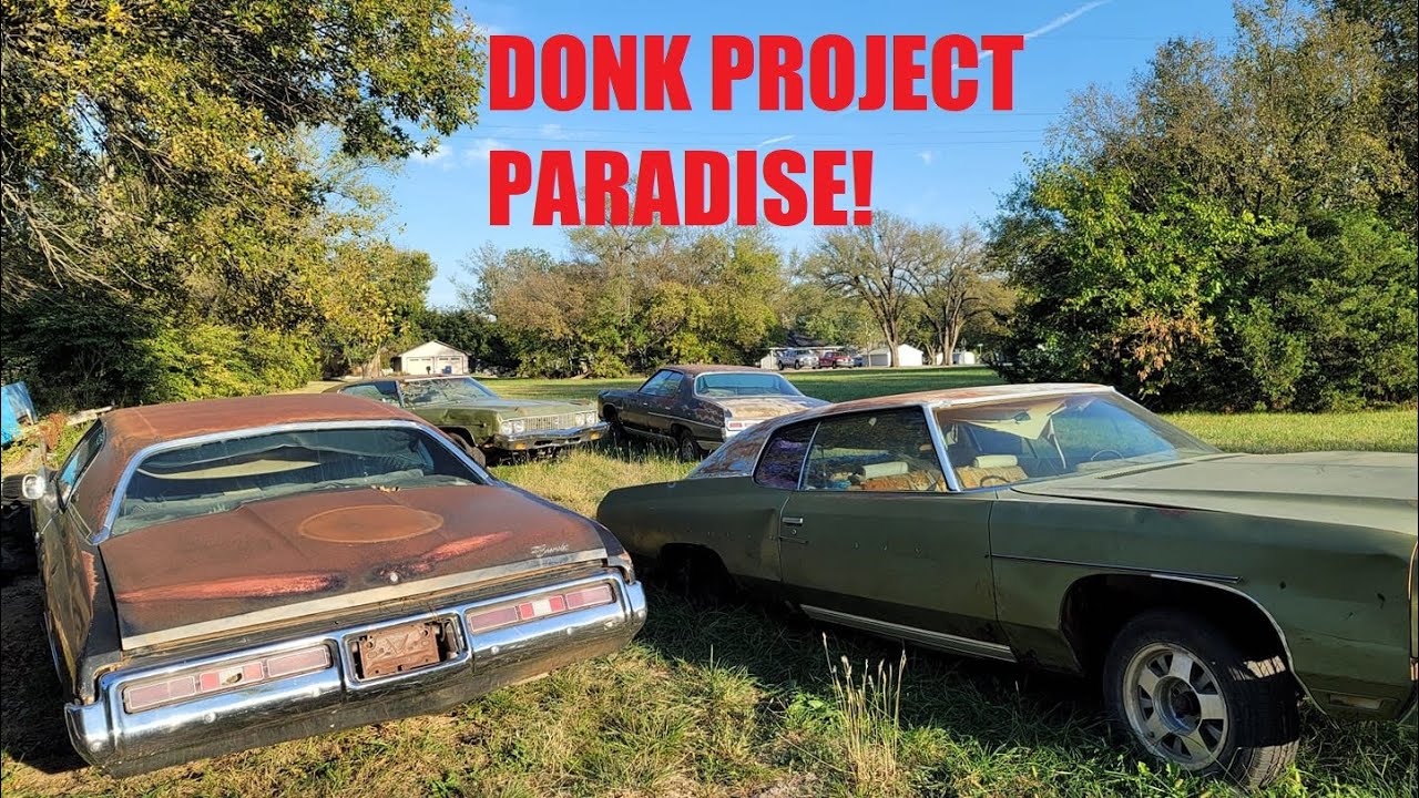 1971 1972 + 1973 Chevy Caprice & Impala Cars! Walk around - Donk projects For Sale + Cadillac!
