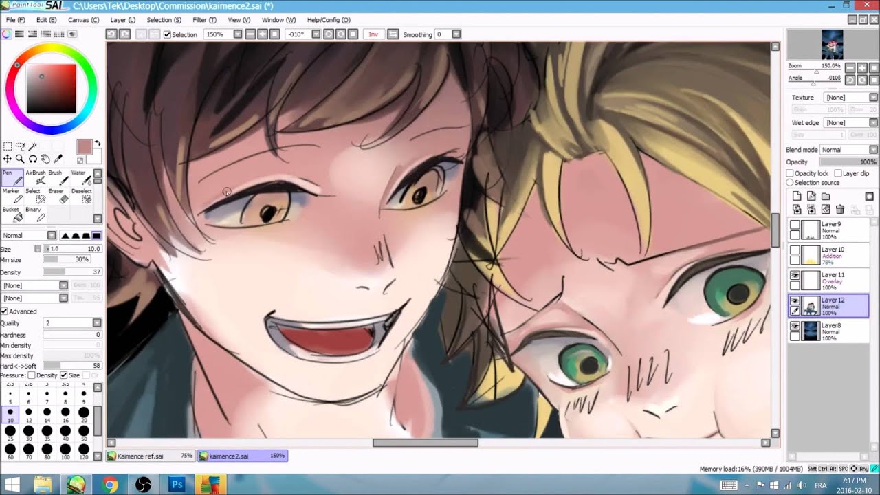 Anime / Manga Commission Speedpaint on SAI