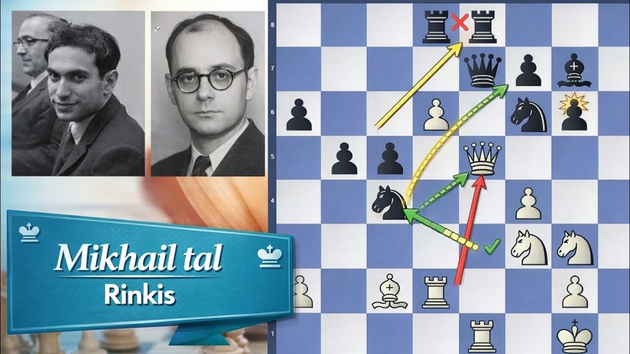 Mikhail Tal vs Rinkis  (1953) 🔥 Mikhail Tal vs  When a 15-Year-Old Genius Unleashed the Storm ♟️⚡