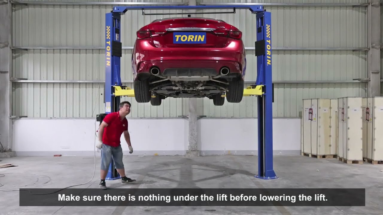 10,000 lb 2-Post Asymmetric Vehicle Lift - 8964884