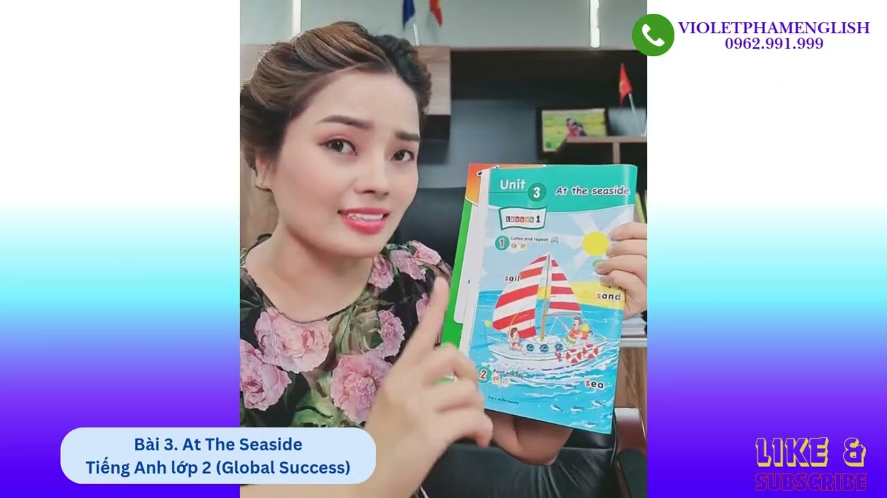 Bài 3.  At The Seaside - Tiếng Anh lớp 2 (Global Success) | Cô giáo Violet Pham
