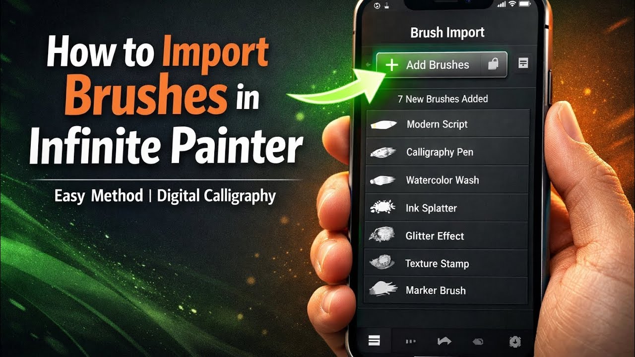 How to Import Brushes in Infinite Painter | Easy Digital Calligraphy Tutorial