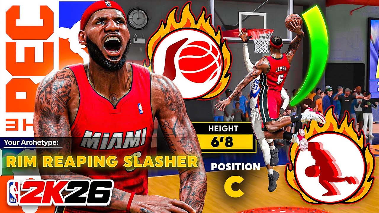 LEBRON JAMES CENTER BUILD is UNSTOPPABLE in the RANDOM REC on NBA 2K26