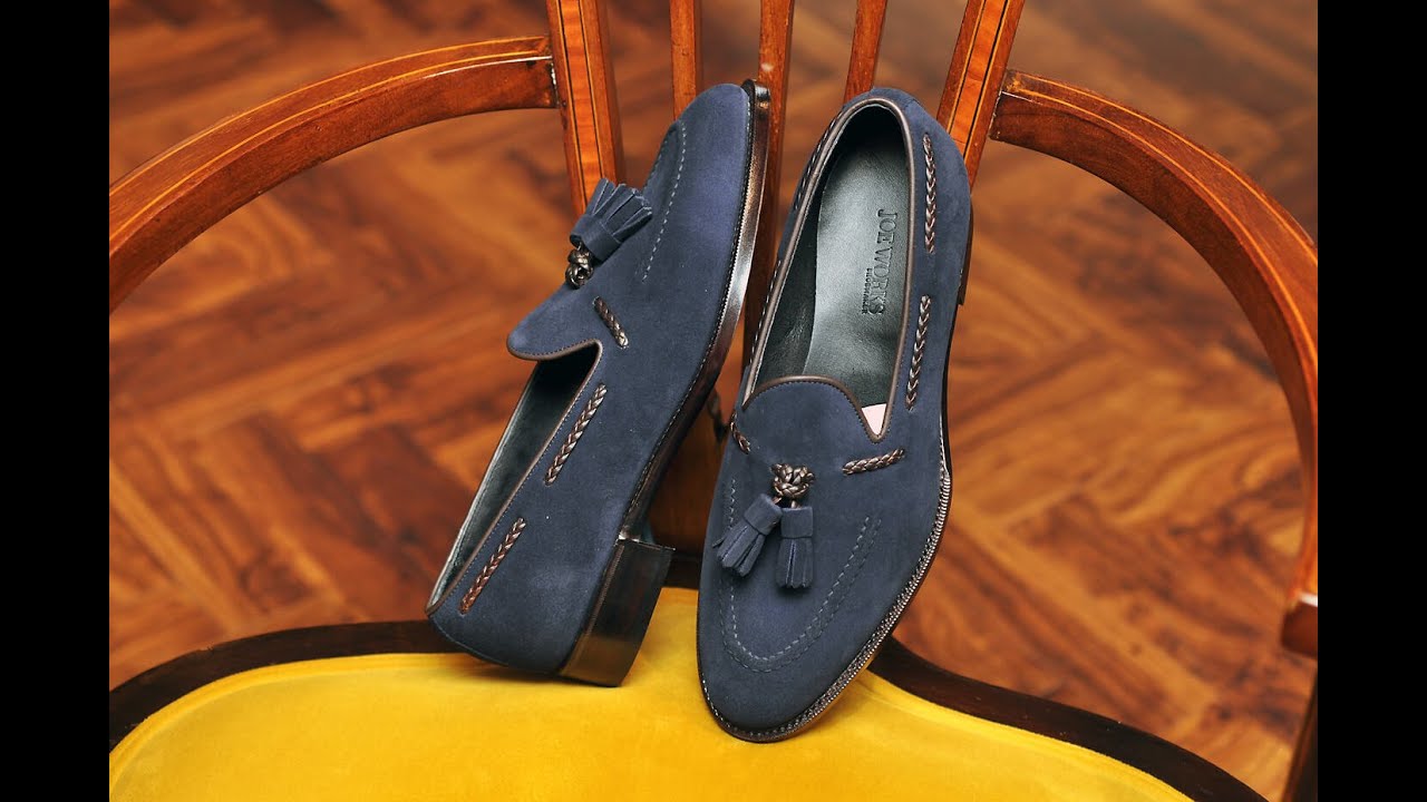 オーダーシューズMTO JOEWORKS Tassel loafers Navy Suede