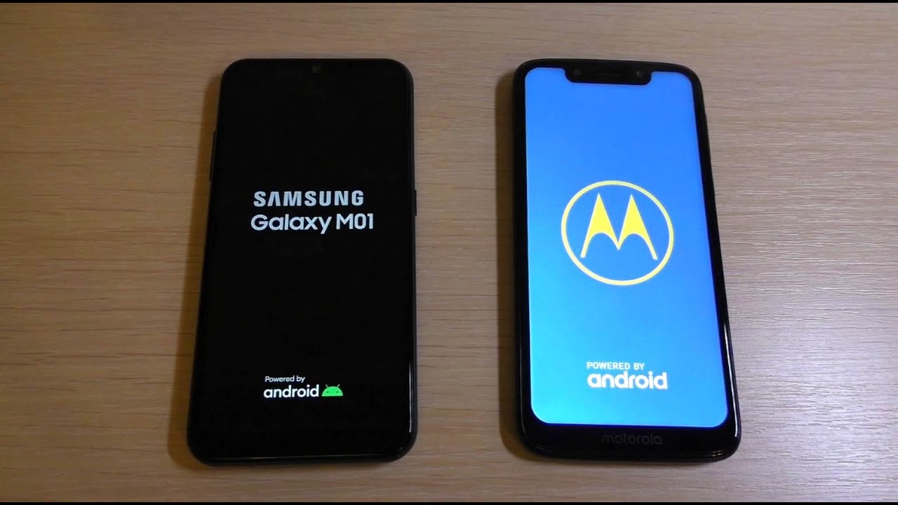 Samsung Galaxy M01 vs Motorola G7 Play Bootanimation