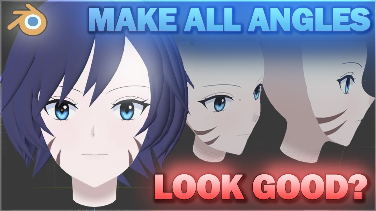 Blender Anime TIP: How to Make *EVERY* Angle Look Good (Side, Front, 3/4 View!)