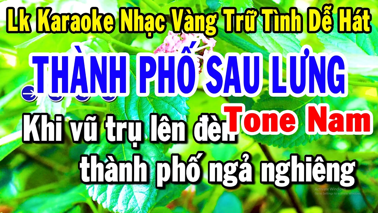 Karaoke Liên Khúc Nhạc Sống Tone Nam Trữ Tình Dễ Hát 2026 | Thành Phố Sau Lưng - Đêm Buồn Tỉnh Lẻ