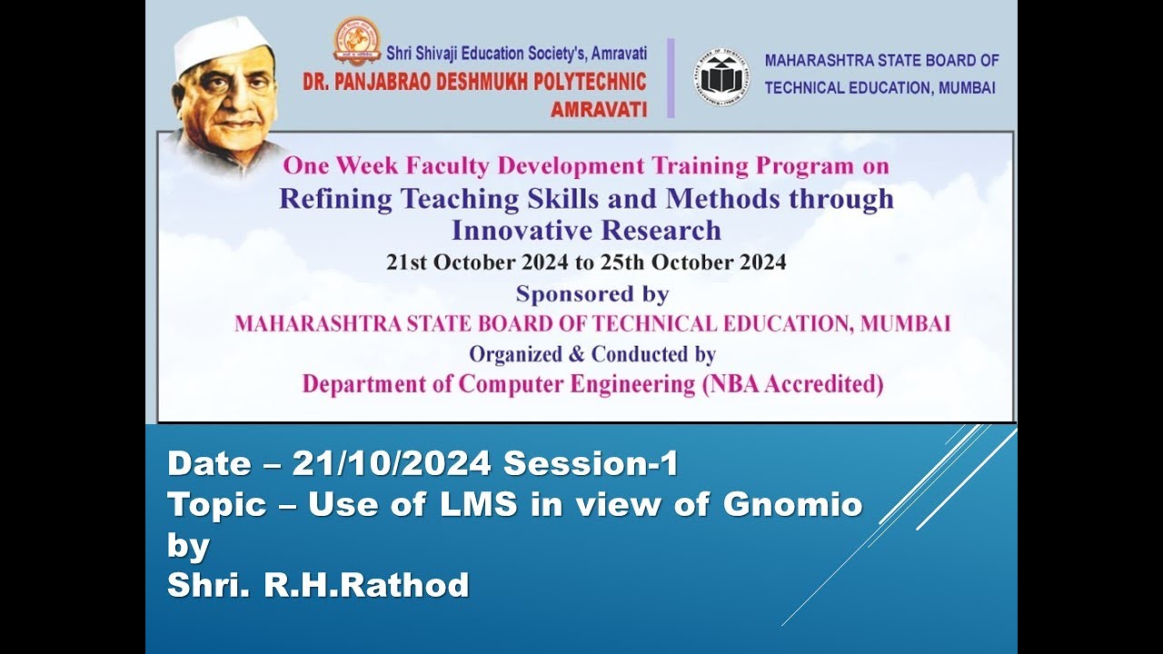 Use of Moodle as a LMS in Teaching Learning Process in FDTP-2024