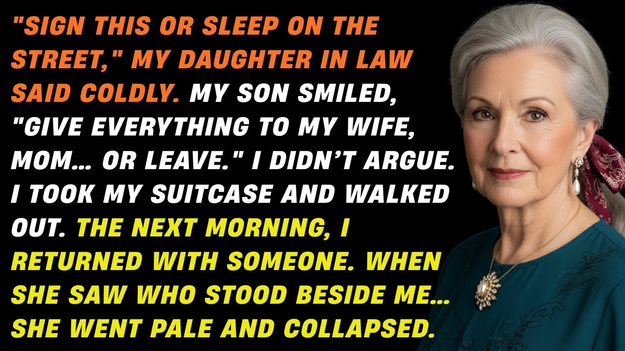 My Daughter In Law Said Sign Or Sleep Outside My Son Clapped I Returned The Next Day With Him
