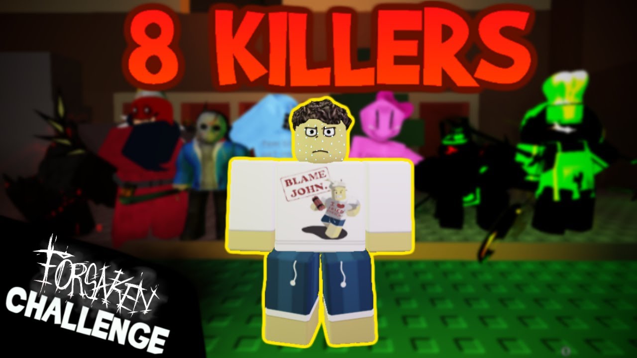 1 SURVIVOR VS 8 KILLERS?! (Forsaken Roblox)