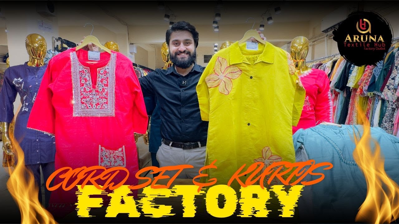 Cord Set Readymade Hand Work 100% Pure Cotton Kurti Manufacturer | Aruna Textile Hub Surat |