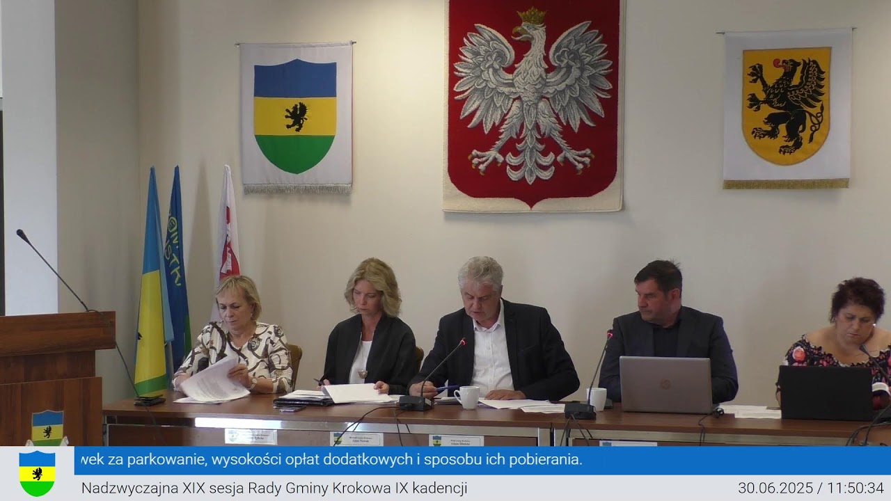 XIX Nadzwyczajna Sesja Rady Gminy Krokowa IX kadencji