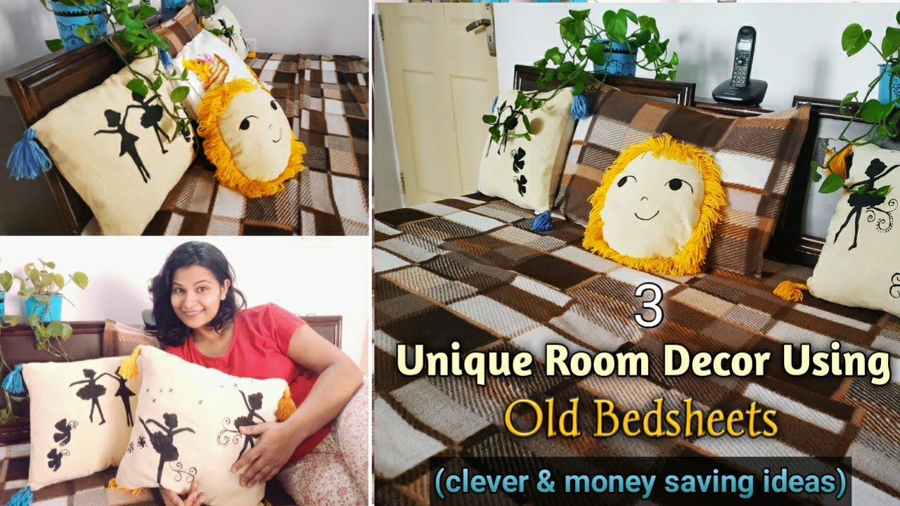 घर में पड़े पुराने Bedsheets से सजाएं अपना घर || 0  Rs Room Decor Ideas ||lockdown Ka Sahi upyog