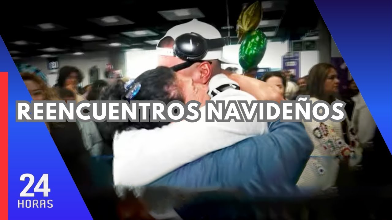 Familias se reencuentran en el aeropuerto Jorge Chávez a horas de celebrar la Navidad