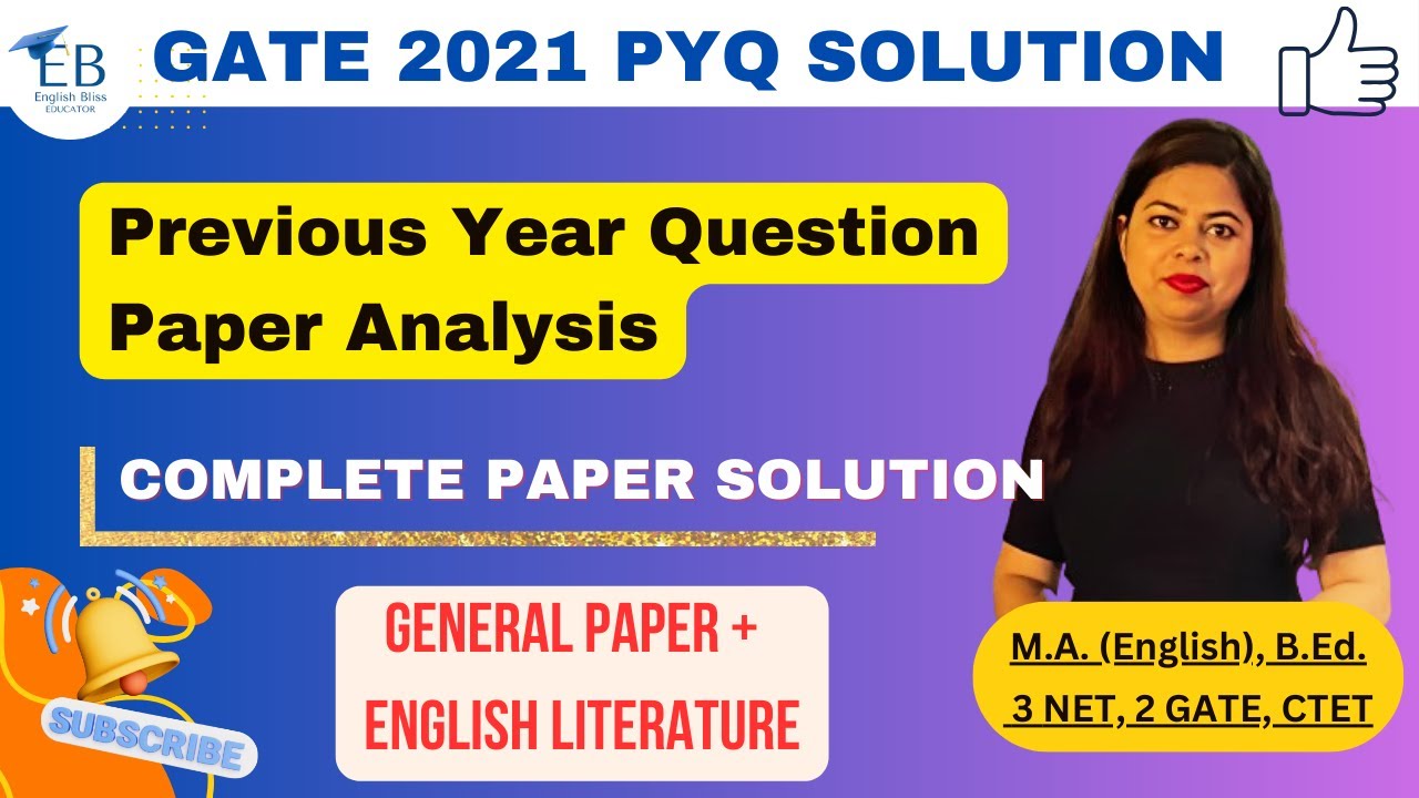 GATE 2021 PYQ: General Paper + English Literature | Complete Solution #gate2025 #gate2026 #phd #prof