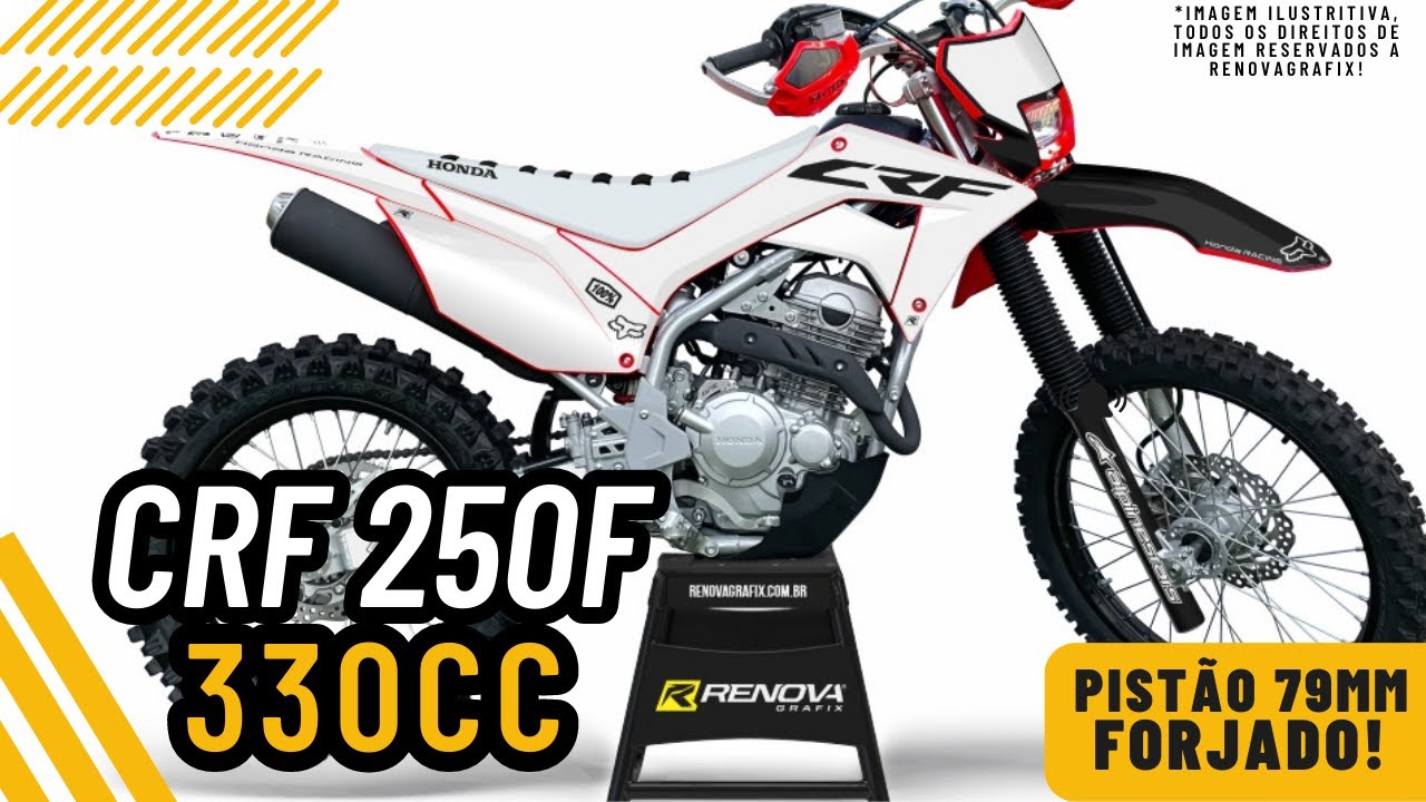 CRF 250F 330cc na GASOLINA com PISTÃO 79mm FORJADO - PROJETO ALEMÃO PERFORMANCE