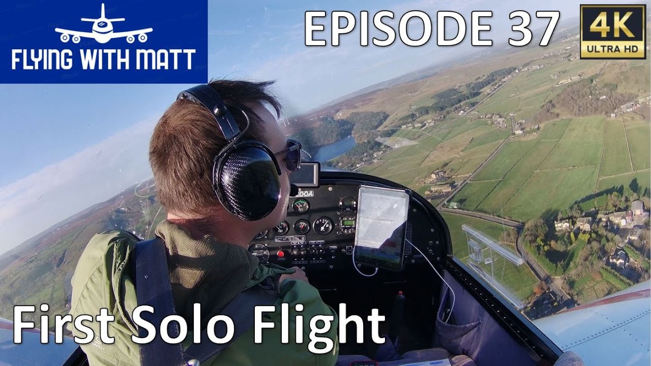 4K Flying With Matt - First Solo Flight As A Pilot - NPPL - EV97 Eurostar - Microlight