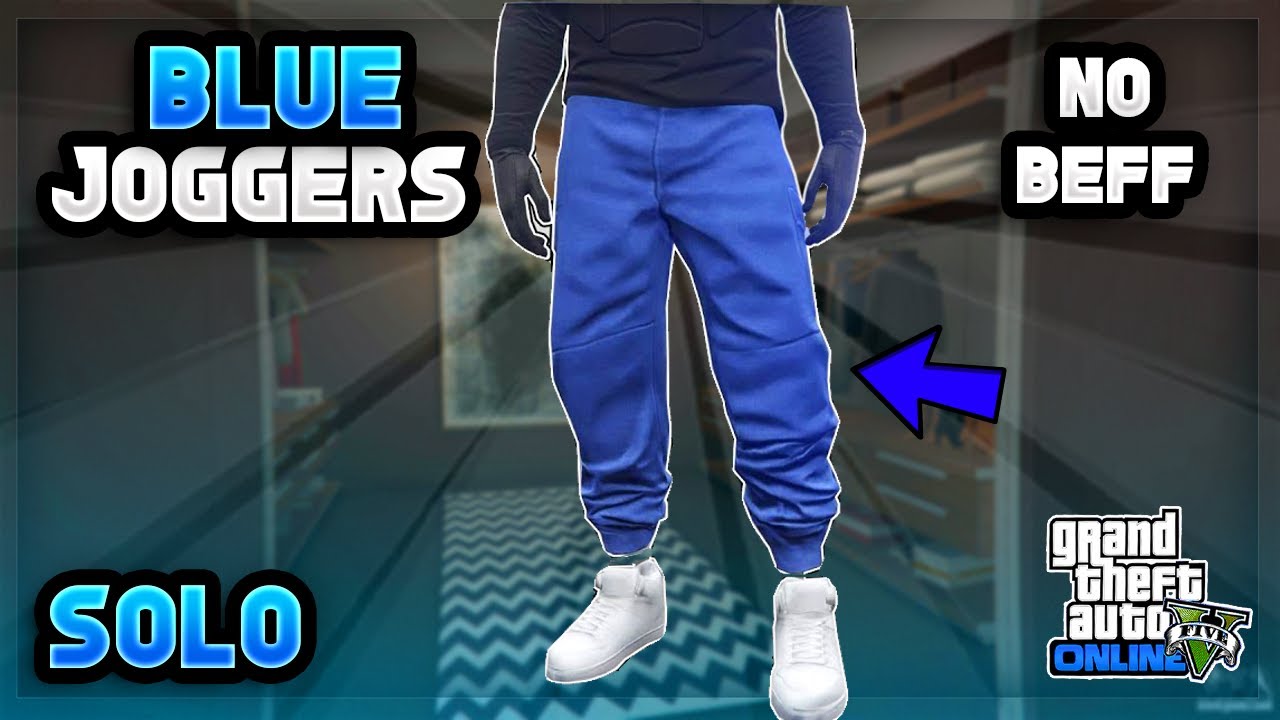 *SOLO* HOW TO GET BLUE JOGGERS AFTER PATCH 1.66 ! (GTA 5 Colored Joggers Glitch) EASY
