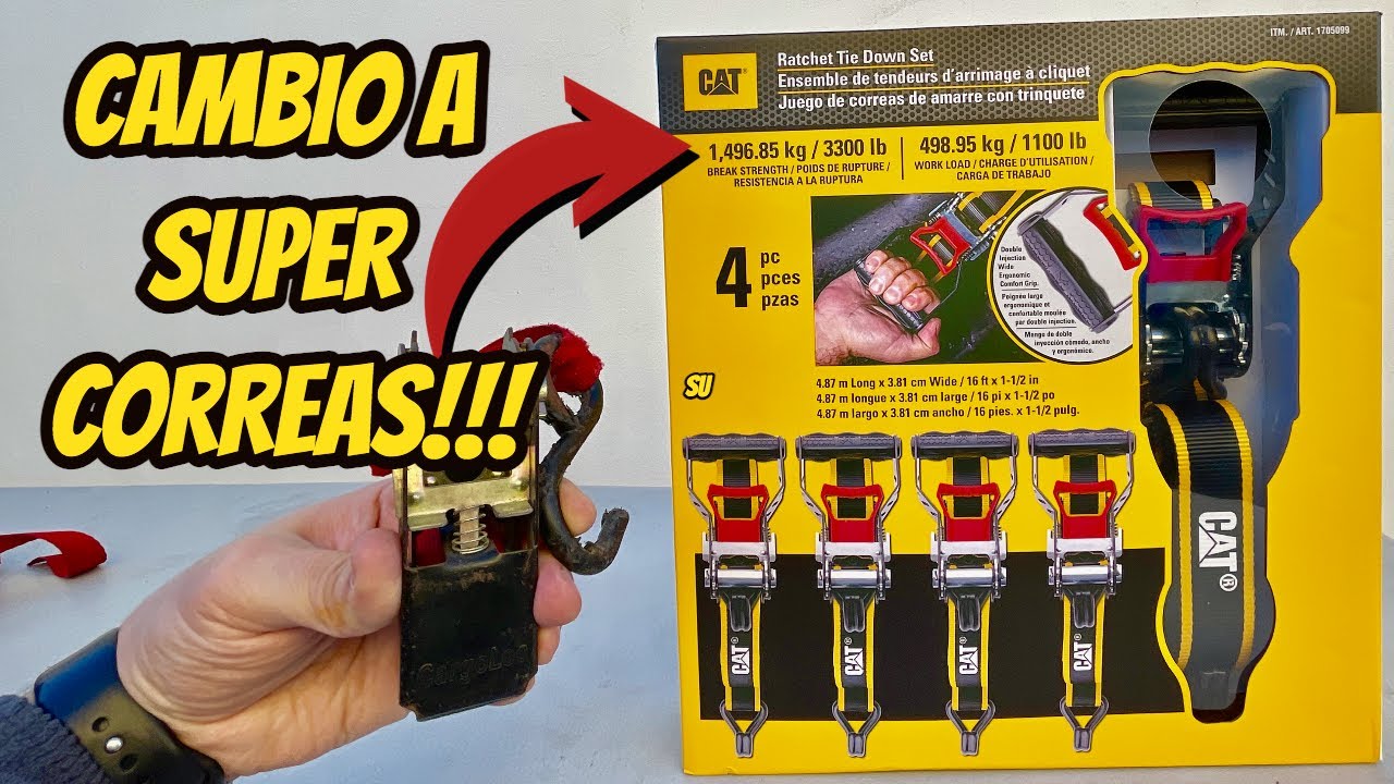 UNBOXING CORREAS PICKUP TROCA TRUCK CAT RATCHET