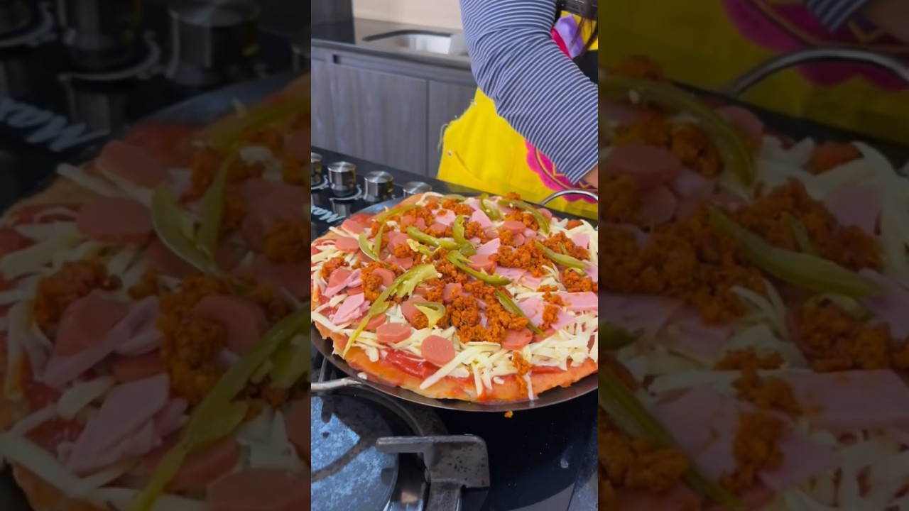 Pizza al sart&eacute;n #recetasf&aacute;ciles #pizzarecipe #pizza