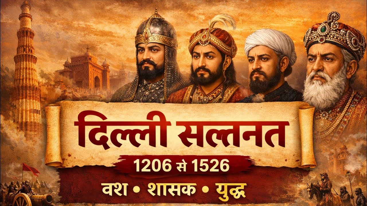 दिल्ली सल्तनत के सभी शासक |Delhi Sultanate All Rulers in Hindi | History for Exam#viral YouTubevideo