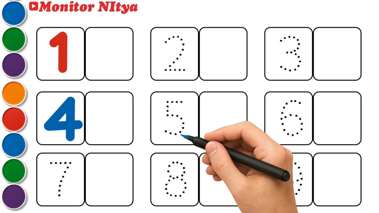 बच्चों के लिए 1 से 10 तक गिनती | Learn Numbers 1 to 10 for Kids | Monitor Nitya