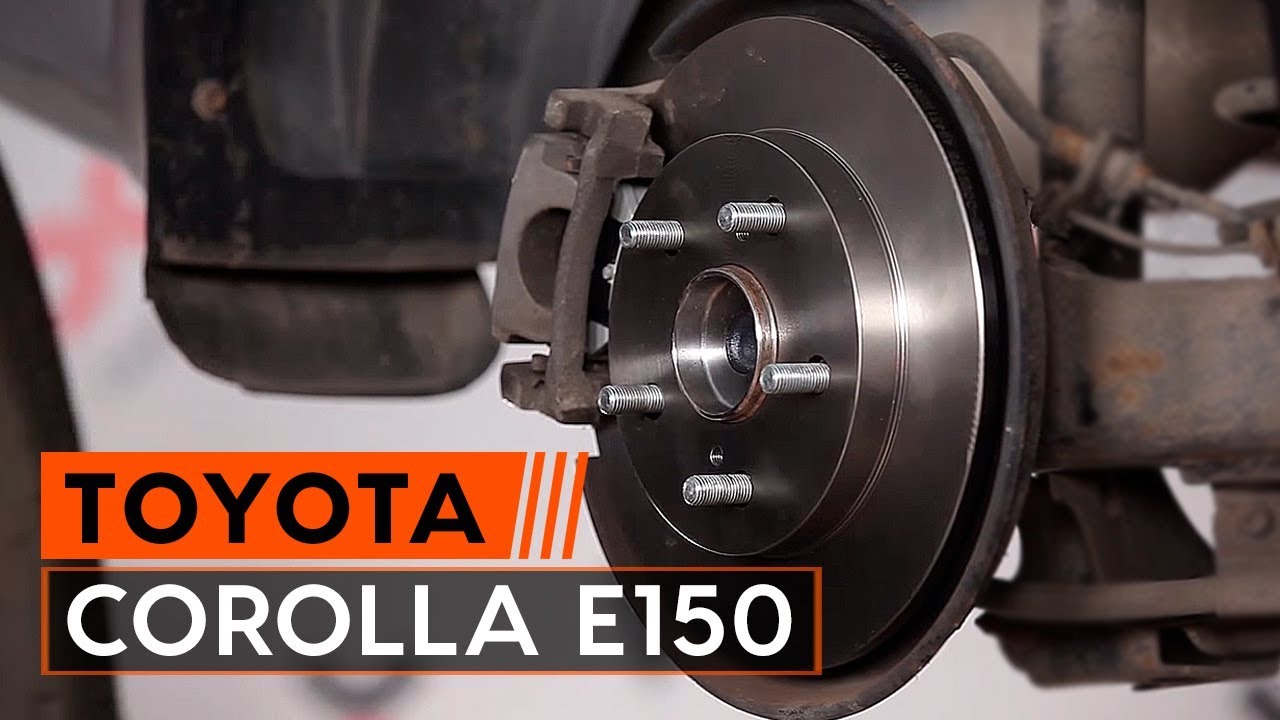 Como trocar discos de trav&atilde;o traseiros e pastilhas de trav&atilde;o TOYOTA СOROLLA E150 [TUTORIAL AUTODOC]