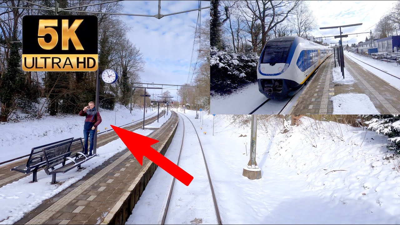 [5K] Sneeuwritje & de Spotter / Snowy Ride ;-) Utrecht - Baarn CABVIEW HOLLAND SLT 9feb 2021