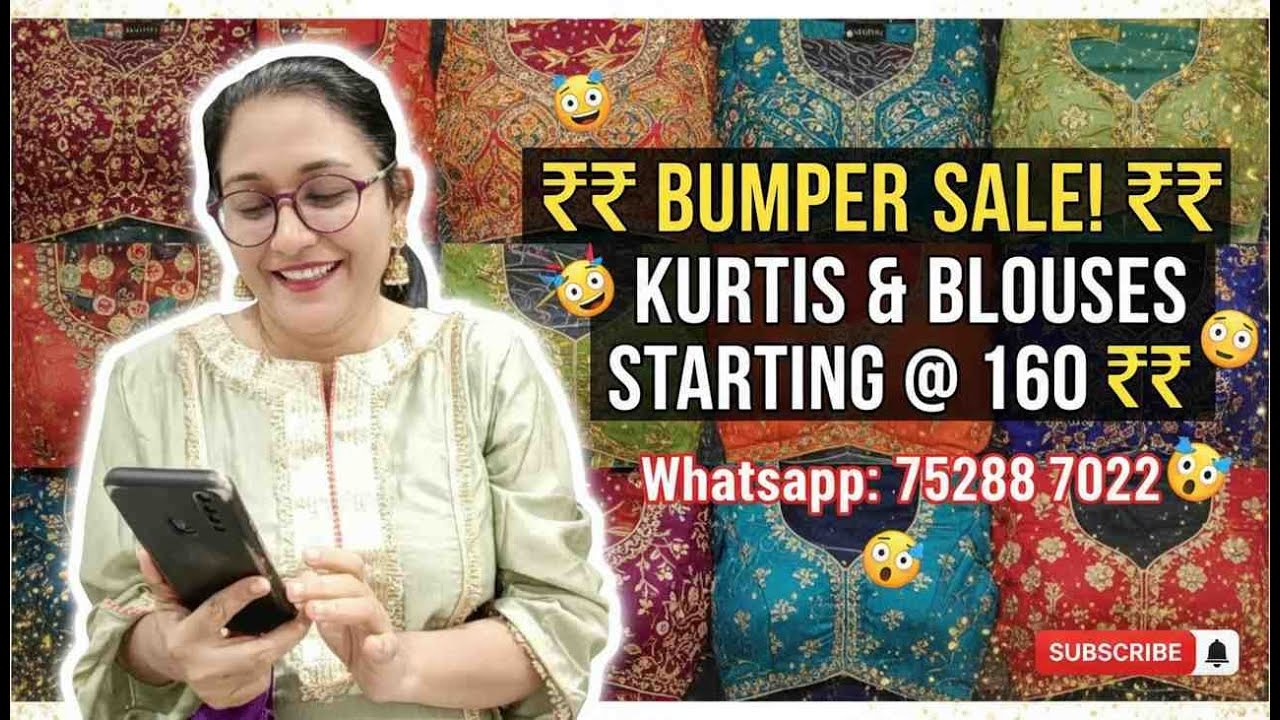 160,250  sale, kurtis , blouses 7522827022