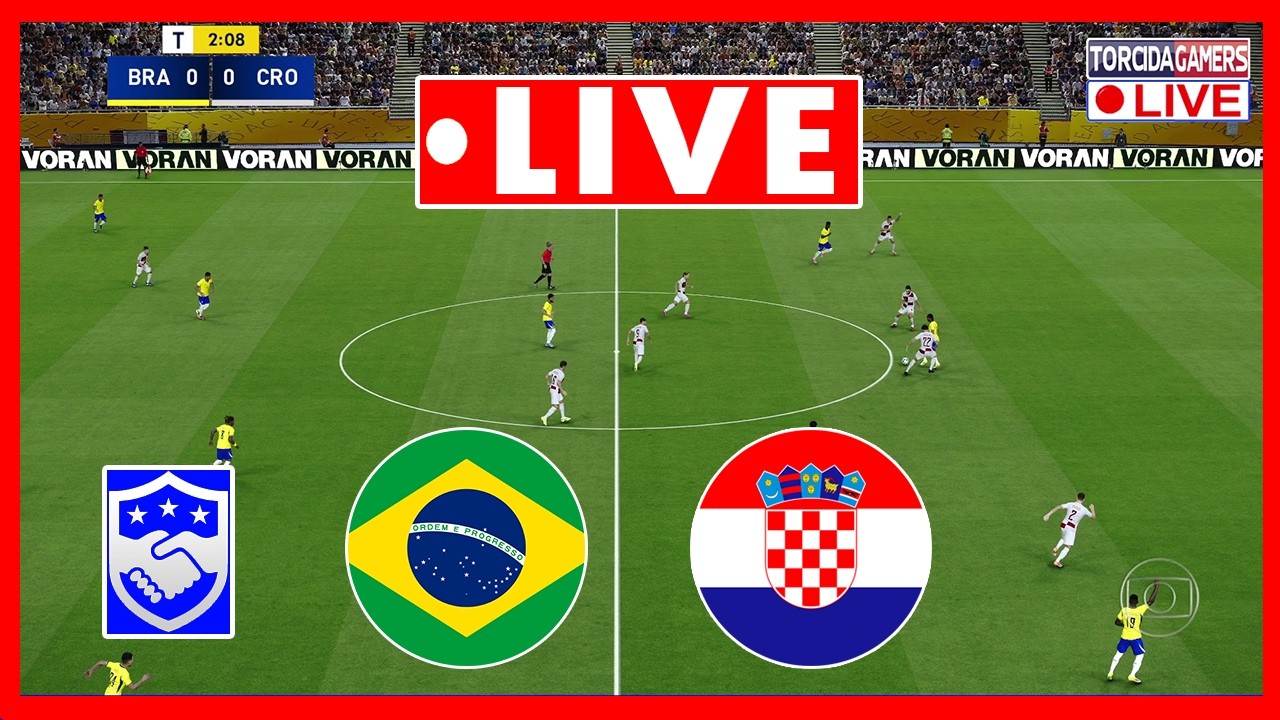 🔴 Brazil vs Croatia LIVE | International Friendly Match 2026 | Watch Now [PES 2021]