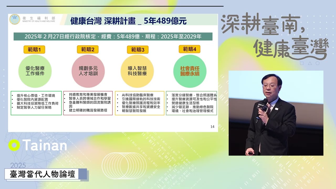 【2025臺灣當代人物論壇】衛生福利部部長／石崇良——智慧醫療與全民健康：打造下一個十年的健康願景  #2025臺灣當代人物論壇 #衛生福利部 #智慧醫療 #超高齡社會 #石崇良石崇良
