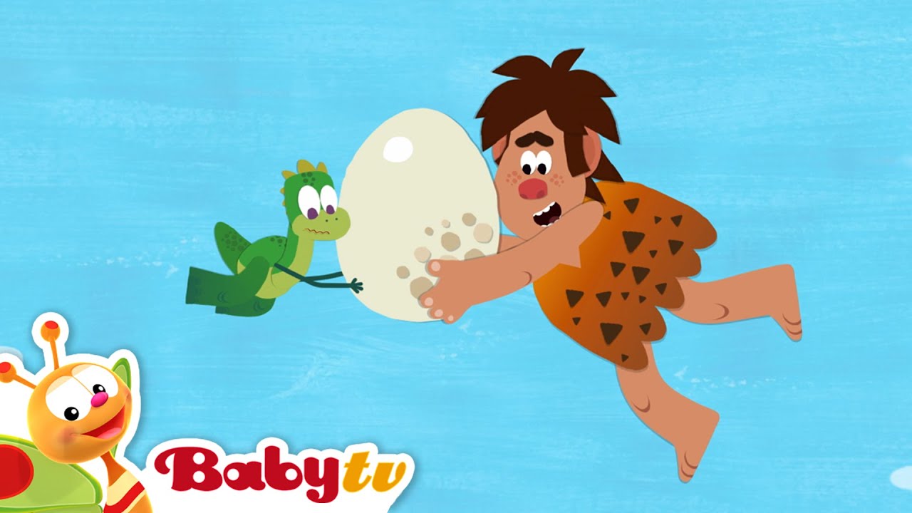 ¿Dónde está el huevo? 🤔 dinosaurio divertido | Vídeos para niños pequeños @BabyTVSP
