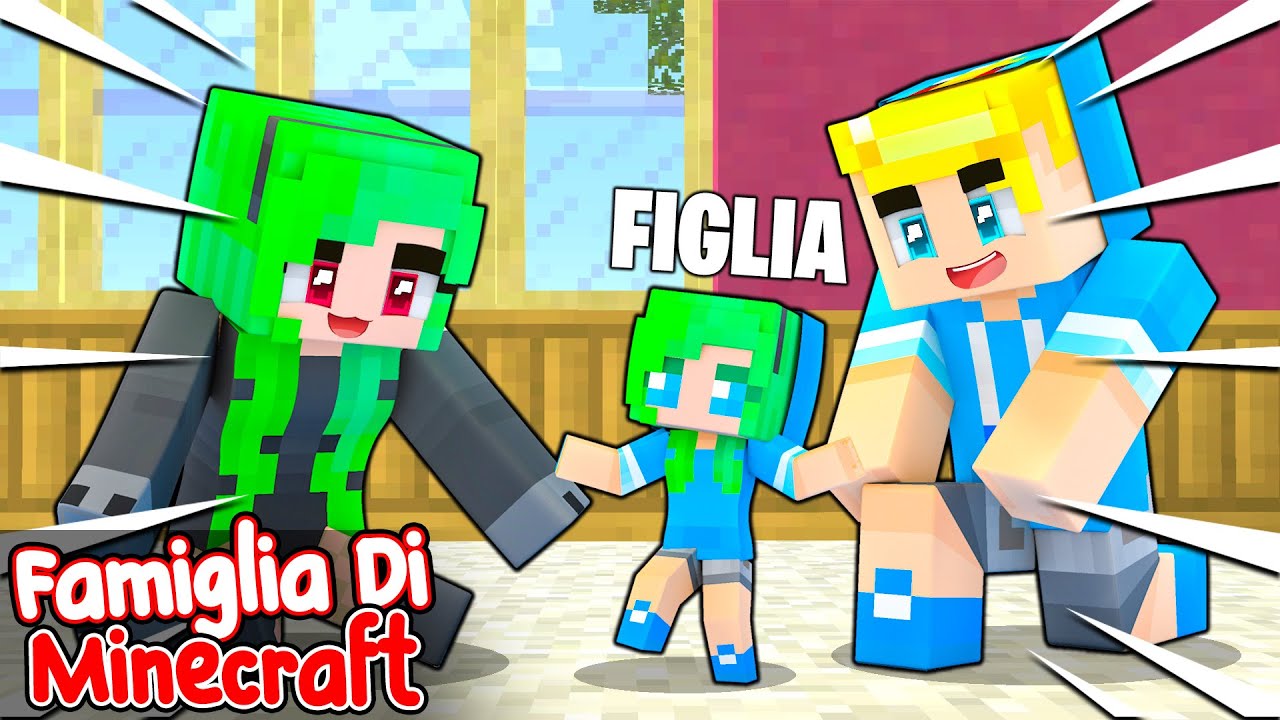 NOSTRA FIGLIA SBRIVIE IMPARA A CAMMINARE!! - Famiglia Di Minecraft #2