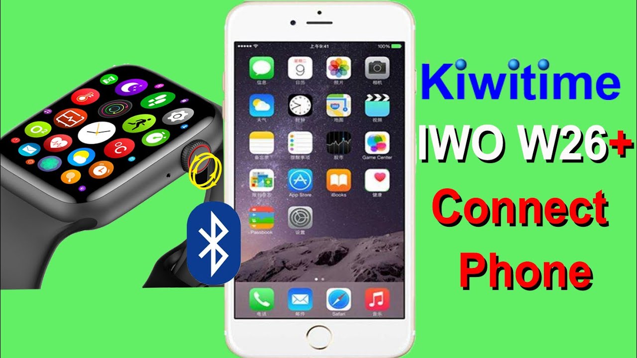 KIWITIME IWO W26+ W26 PLUS Smartwatch Connect with iPhone through new APP M Active