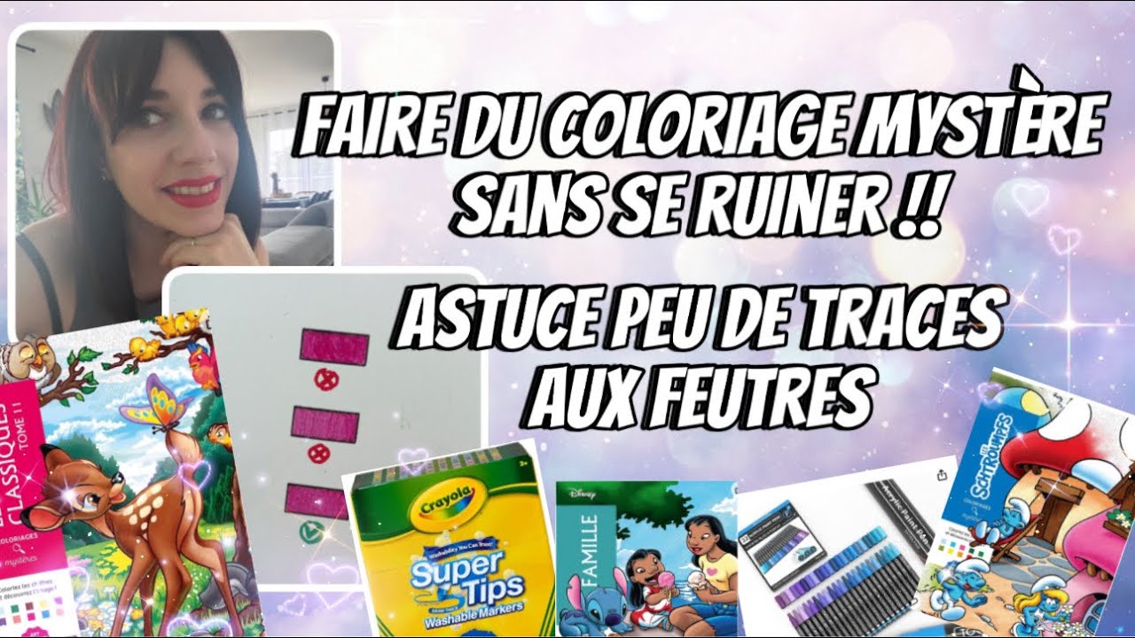 Coloriages mystères limiter les achats - comment colorier sans traces aux feutres ?