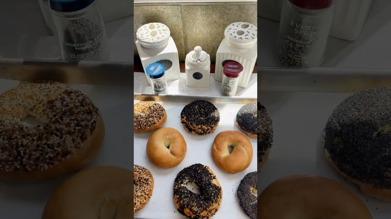 The Secret to Perfectly Chewy Homemade Bagels 😳 - EASY Recipe..  #thebakefeed  #bakingmadeeasy #yum