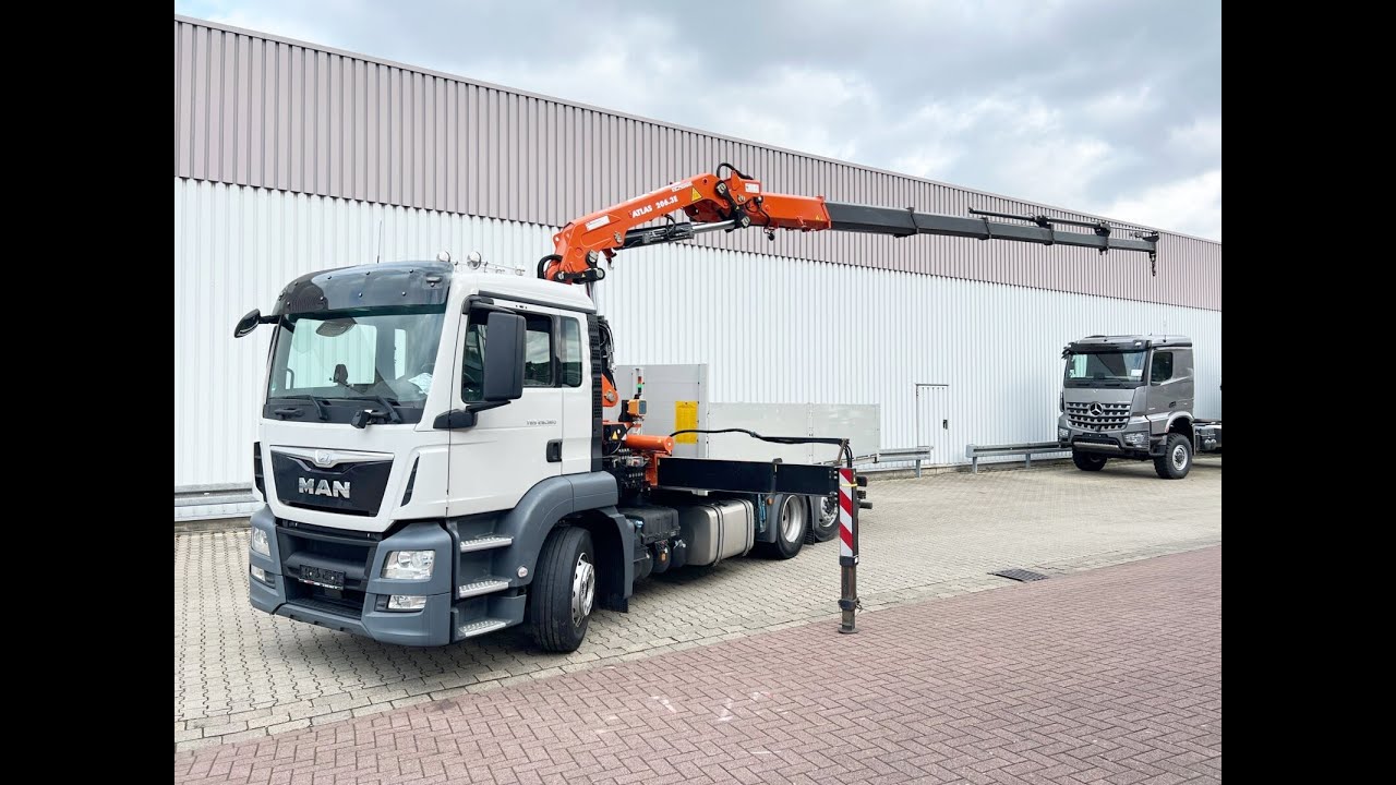 MAN TGS 26.360 6x2-4 BL, Lenk-/Lift, Kran Atlas AK 206.3E A5, Funk