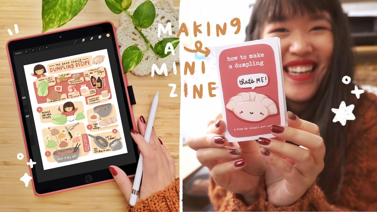 making an illustrated recipe + zine 🥟 what it's like being an asian american immigrant!