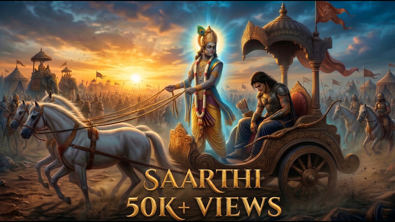 SAARTHI &ndash; Krishna & Arjun | Emotional Mahabharat Song | Shri Krishna Motivational Song