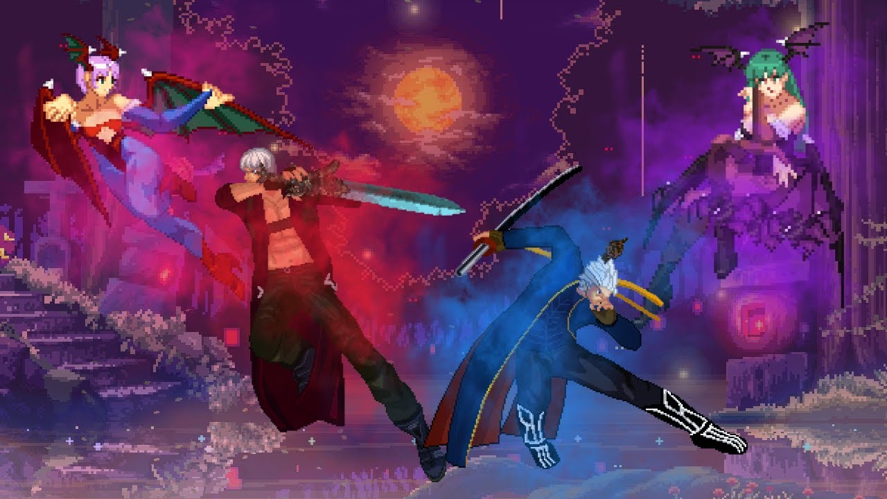 Vergil & Dante Sparda vs Lilith & Morrigan Aensland l Darkstalkers X Devil May Cry