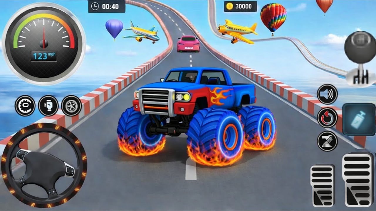 Monster Truck Mega Ramp Extreme Racing - Mega Ramp Monster Truck Racing - Android Gameplay