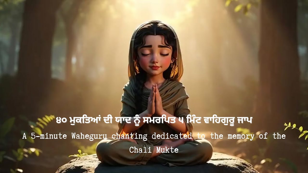 ੪੦ ਮੁਕਤਿਆਂ ਦੀ ਯਾਦ ਨੂੰ ਸਮਰਪਿਤ | ੫ ਮਿੰਟ ਵਾਹਿਗੁਰੂ ਜਾਪ | Chali Mukte Waheguru Jaap