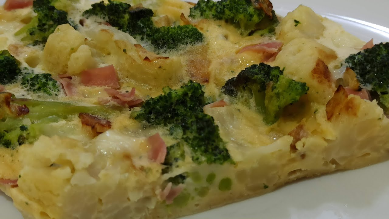 PASTEL DE BRÓCOLI Y COLIFLOR en el Microondas. Cena Sin Complicaciones Sin Horno.