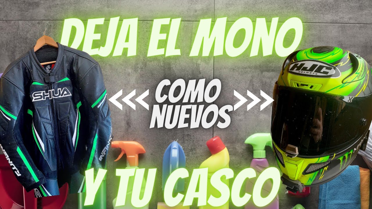 🧼Cómo LIMPIAR, HIDRATAR y dejar RELUCIENTE EL MONO Y CASCO DE TU MOTO l Muy sencillo y eficaz.✨