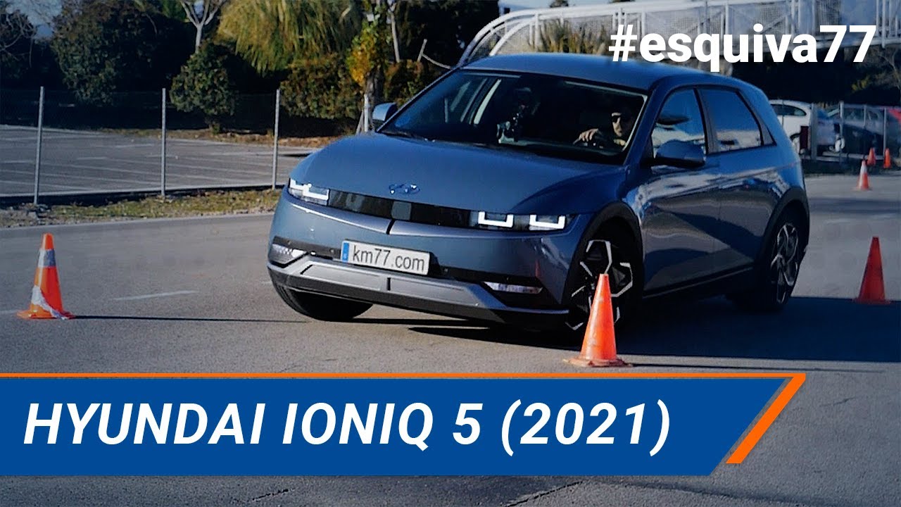 Hyundai IONIQ 5 (2021) - Maniobra de esquiva (Moose test) y eslalon | km77.com